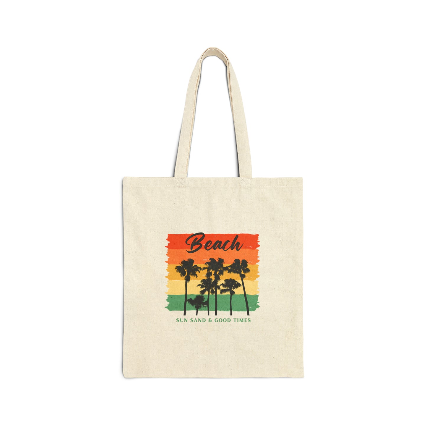 Retro palm trees tote bag
