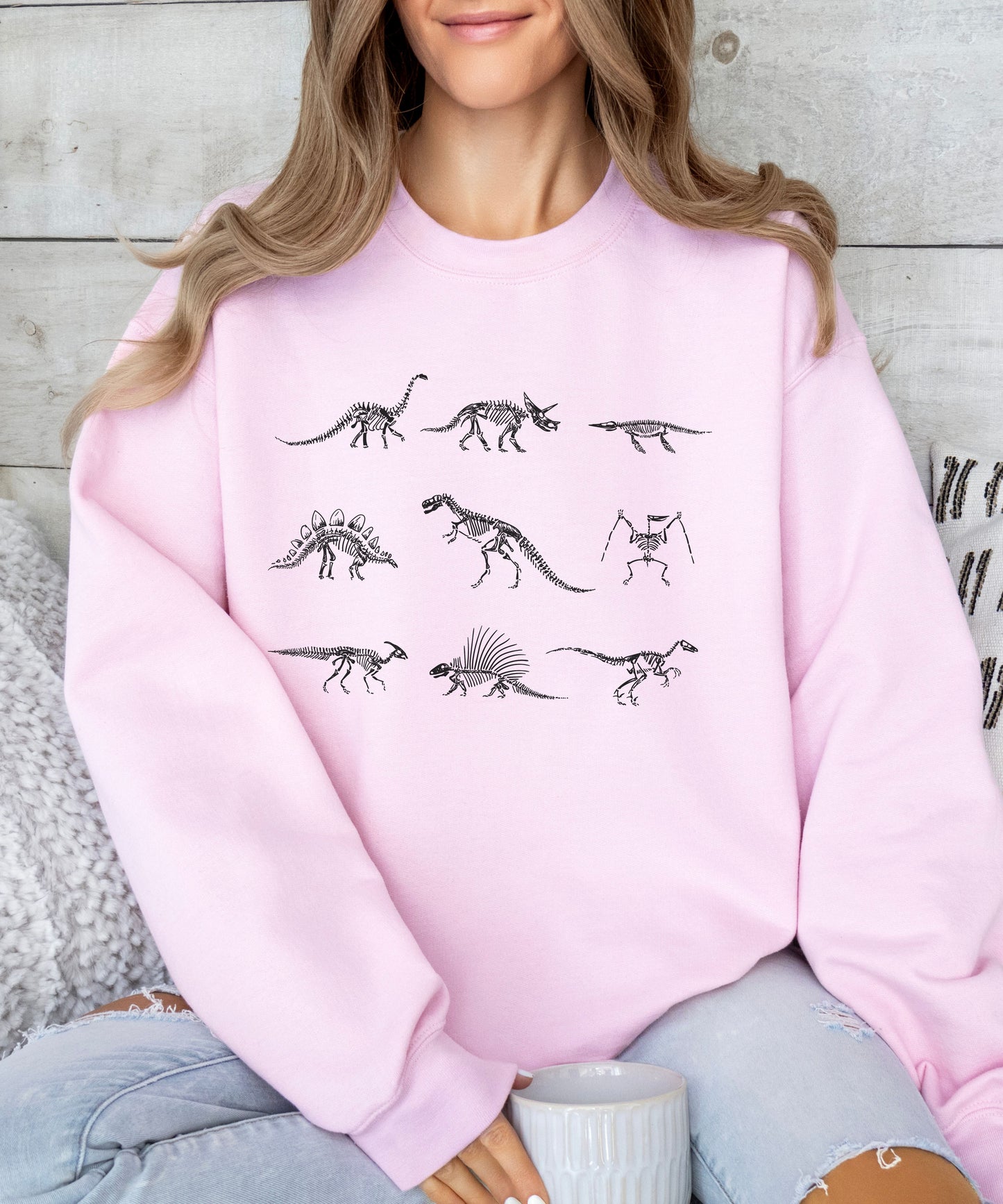 Dinosaur skeleton sweatshirt