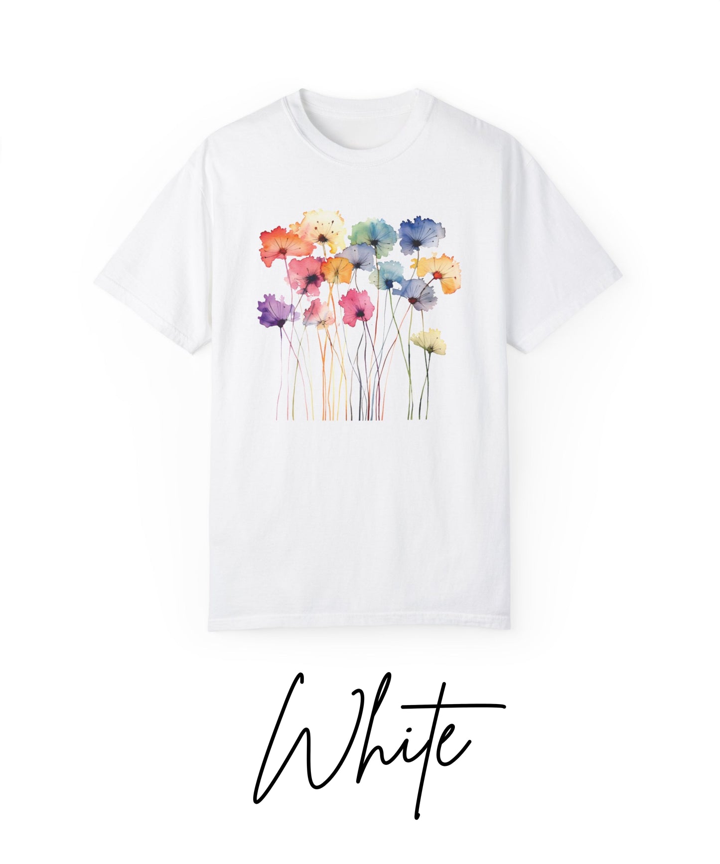 Comfort Colors Watercolor wildflowers t-shirt