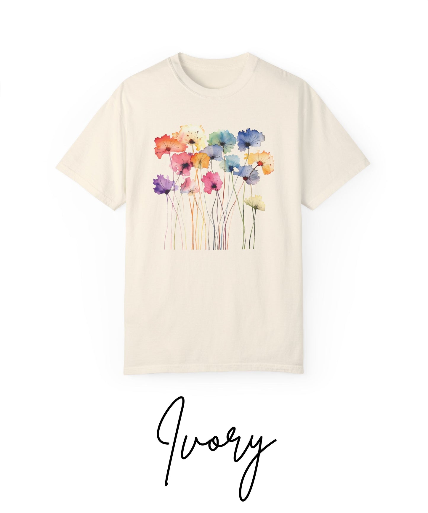 Comfort Colors Watercolor wildflowers t-shirt