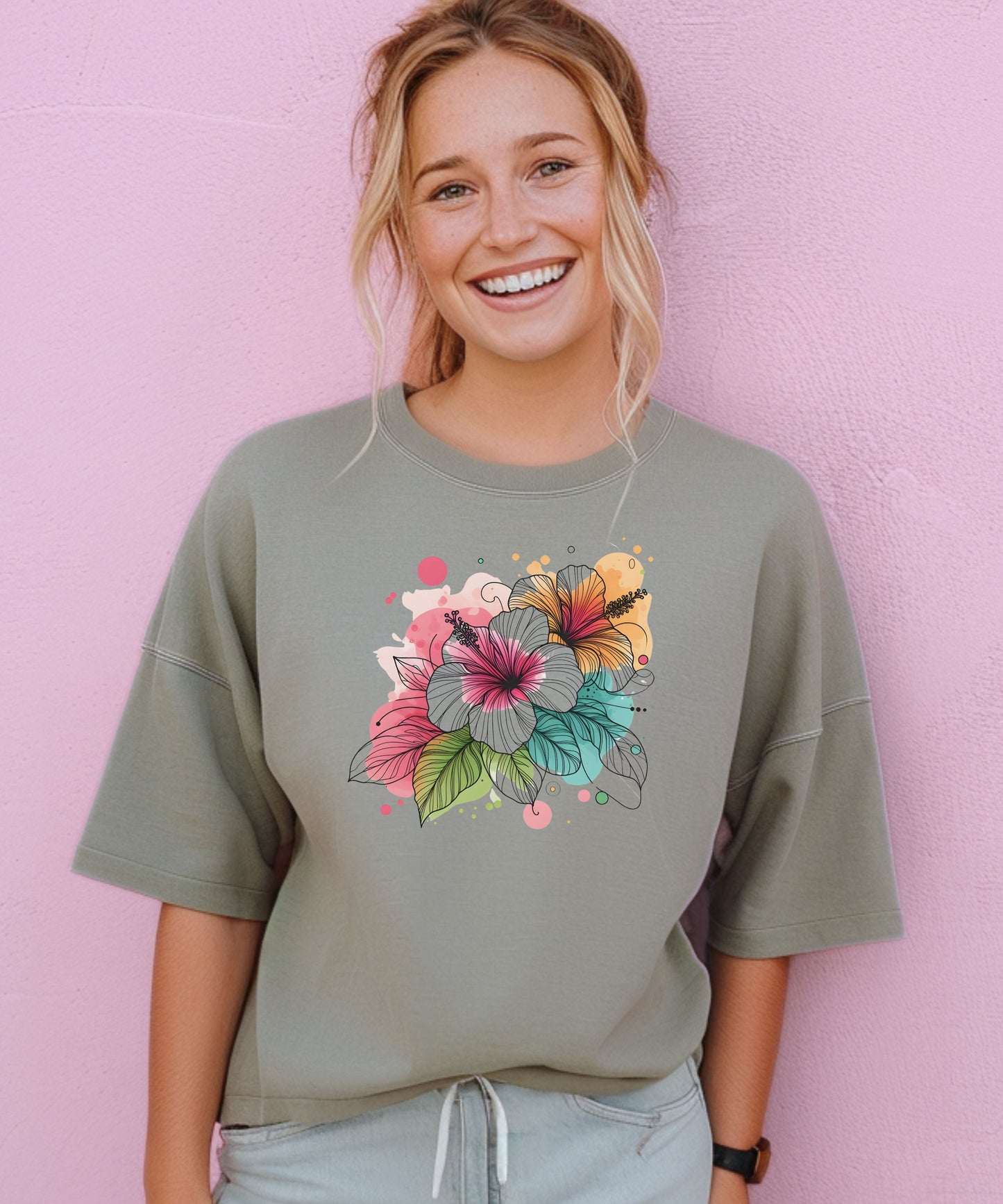 Comfort Colors Hibiscus t-shirt